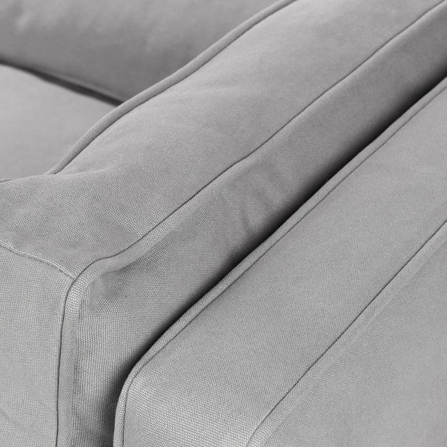 Диван Barnes серого цвета - лучшие Прямые диваны в INMYROOM