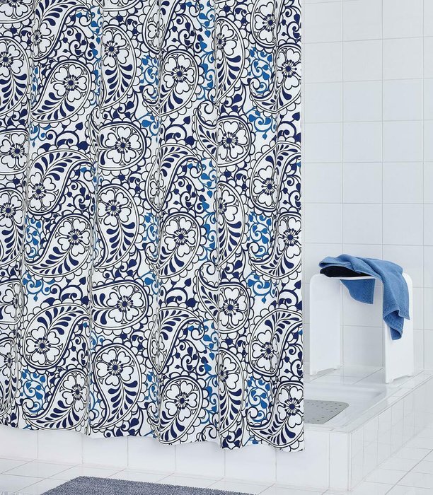 Штора для ванных комнат Oriental синий/голубой - купить Шторки для душа по цене 2066.0