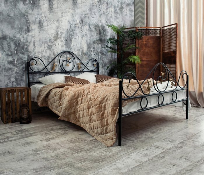 Кровать Венеция 140х200 черного цвета - лучшие Кровати для спальни в INMYROOM