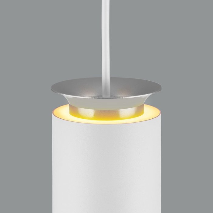 Подвесной светодиодный светильник DLS021 9+4W 4200К белый матовый/серебро - лучшие Подвесные светильники в INMYROOM