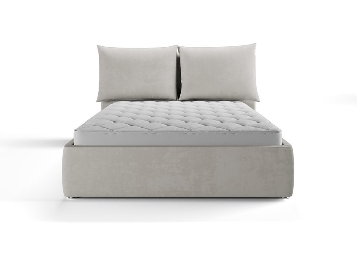 Кровать Адель 160х200 бежевого цвета с подъемным механизмом - купить Кровати для спальни по цене 51699.0