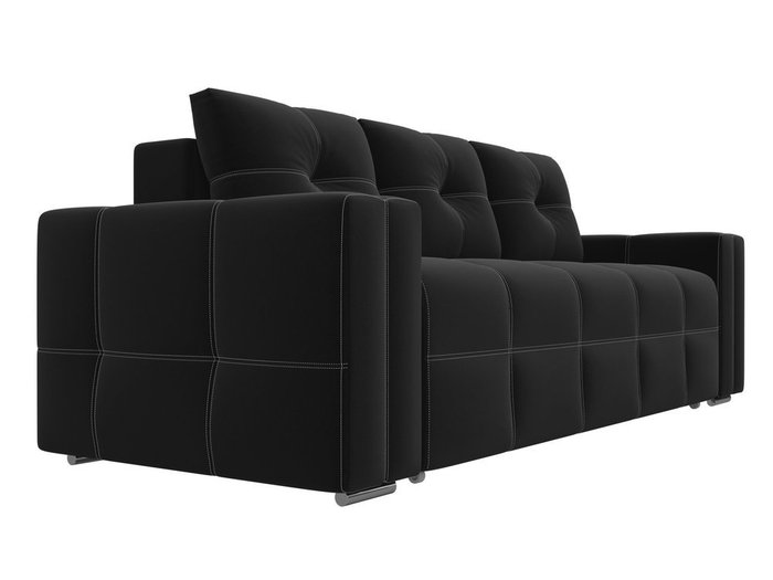 Прямой диван-кровать Леос черного цвета - лучшие Прямые диваны в INMYROOM