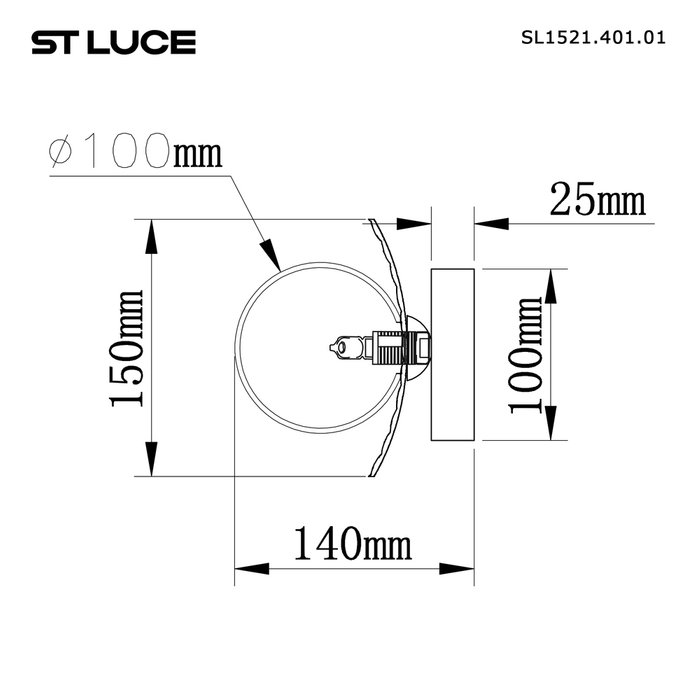 Светильник настенный ST-Luce Черный/Дымчатый, Белый G9 1*5W 4000K NOON - лучшие Бра и настенные светильники в INMYROOM