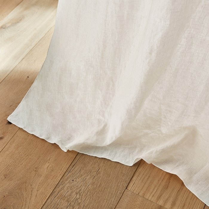 Штора из льна Romane 140x350 белого цвета - лучшие Шторы в INMYROOM