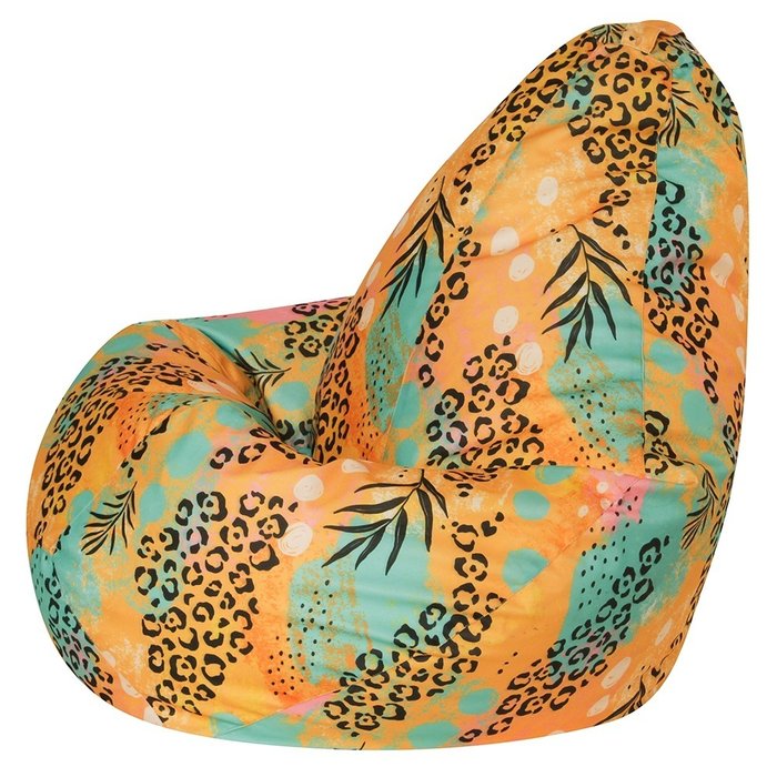 Кресло-мешок Груша L Леопард в обивке из велюра - купить Бескаркасная мебель по цене 2599.0