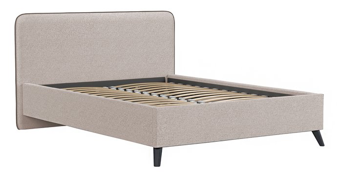 Кровать Милана 160х200 песочного цвета без подъемного механизма - купить Кровати для спальни по цене 30640.0