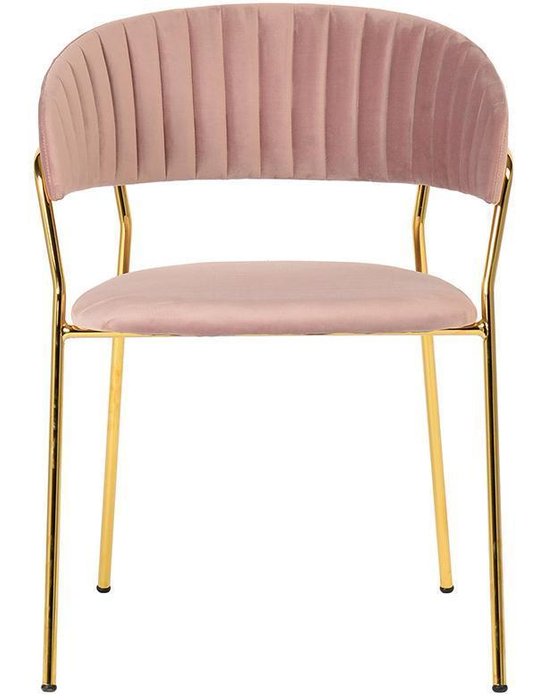 Стул Portman Misty Rose с обивкой из велюра - лучшие Обеденные стулья в INMYROOM