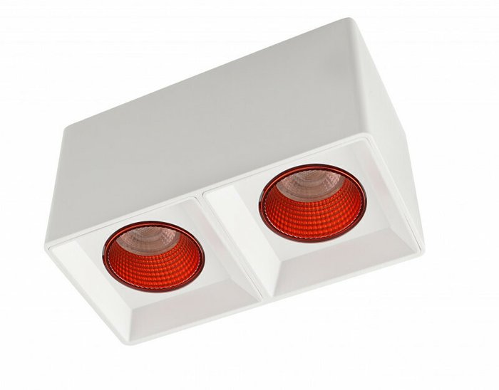 Накладной светильник DK3020WRD DK3085-WH+RD (пластик, цвет красный)