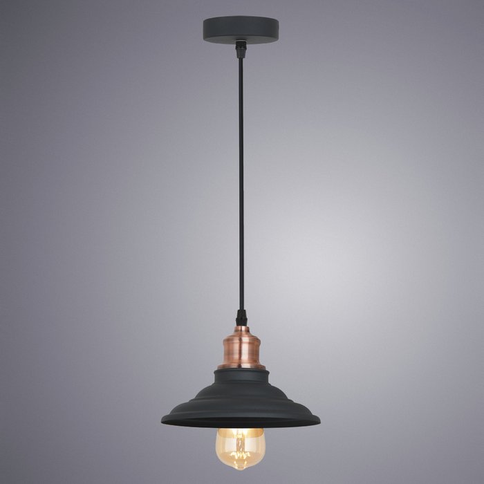 Подвесной светильник с черным плафоном - купить Подвесные светильники по цене 1890.0
