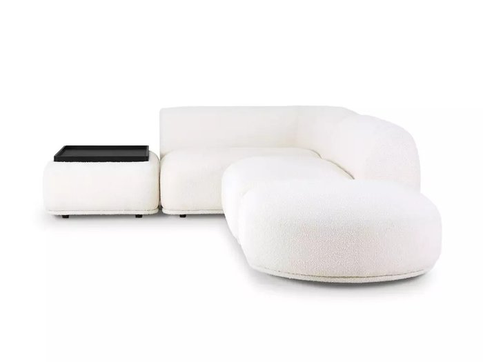 Угловой модульный диван Fabro М белого цвета - лучшие Угловые диваны в INMYROOM