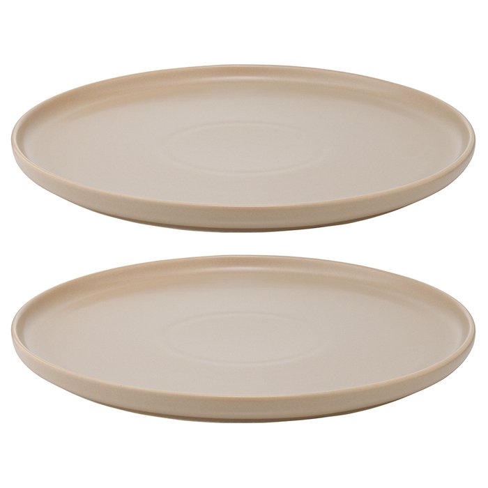 Набор из двух тарелок из коллекции Essential бежевого цвета 
