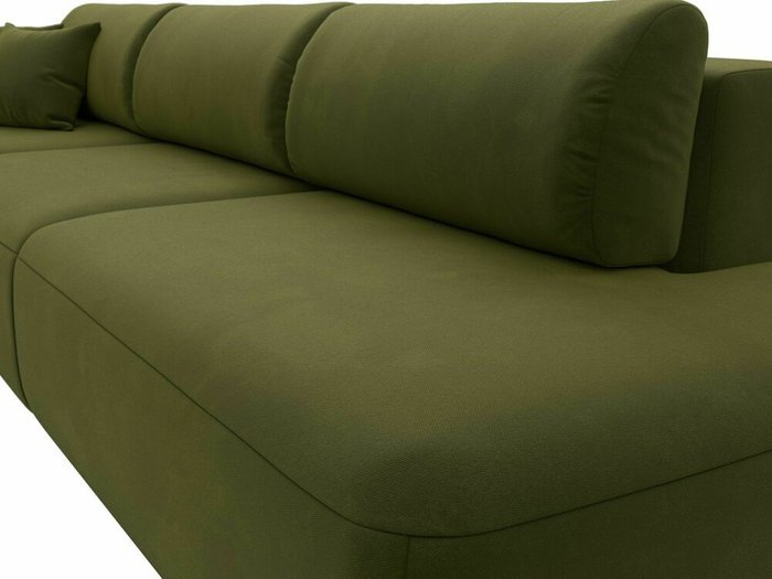 Диван-кровать Лига 036 Модерн Лонг зеленого цвета с левым подлокотником - лучшие Прямые диваны в INMYROOM