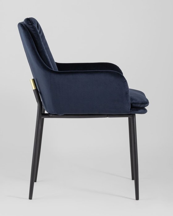 Стул Саманта темно-синего цвета - лучшие Обеденные стулья в INMYROOM