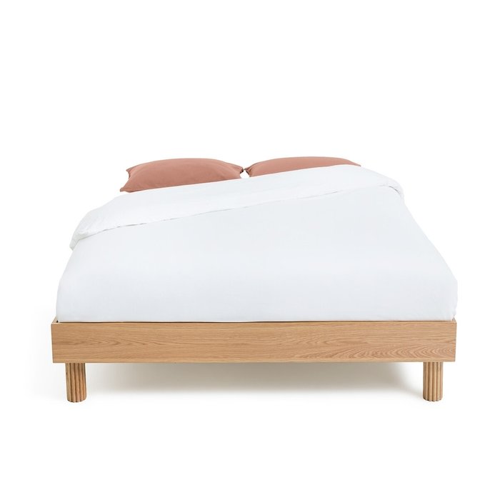 Кровать с основанием Desna 160x200 бежевого цвета - купить Кровати для спальни по цене 44866.0