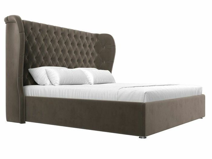 Кровать Далия 200х200 с подъемным механизмом коричневого цвета - лучшие Кровати для спальни в INMYROOM