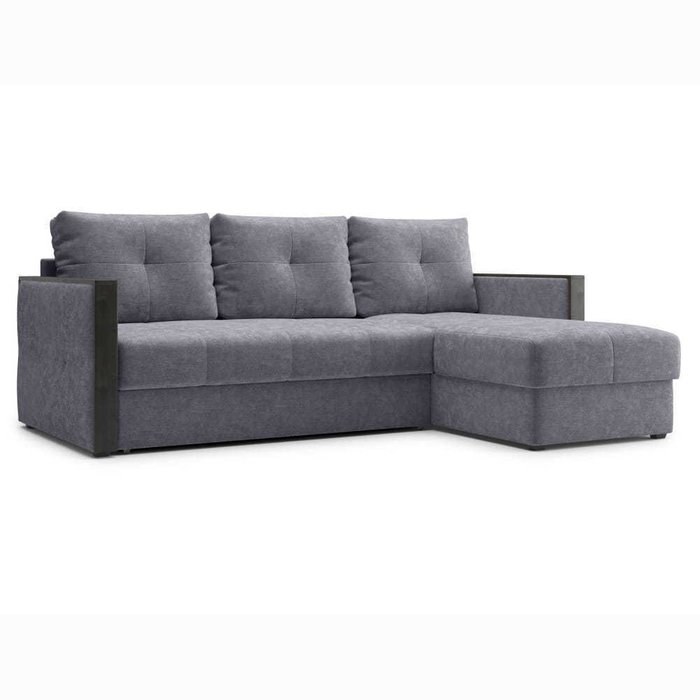 Угловой диван-кровать Винг серого цвета - купить Угловые диваны по цене 90491.0