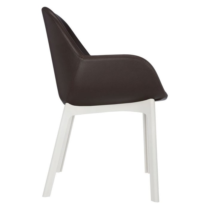 Стул Clap бело-коричневого цвета - лучшие Обеденные стулья в INMYROOM