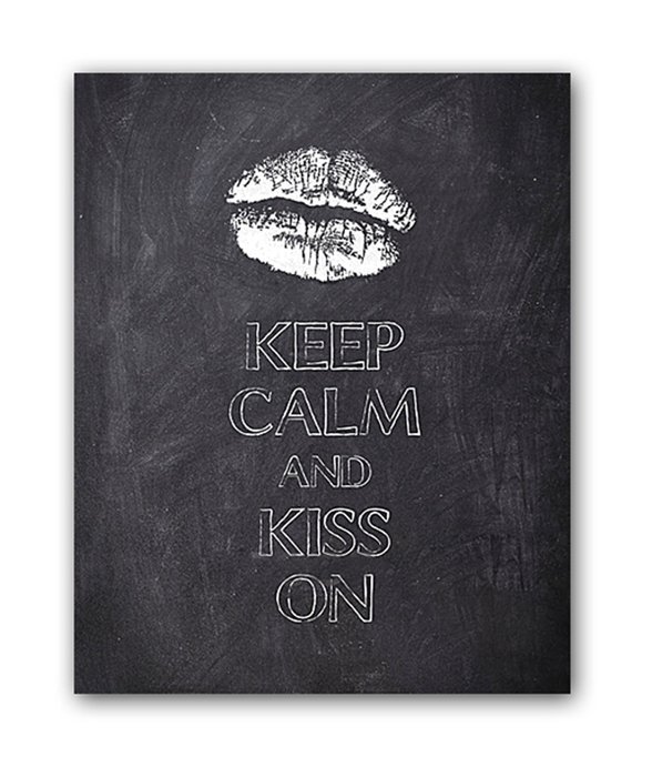 Постер "Keep calm and kiss" А3