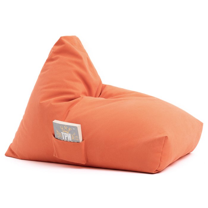 Кресло-мешок из натурального хлопка оранжевого цвета - купить Бескаркасная мебель по цене 16000.0