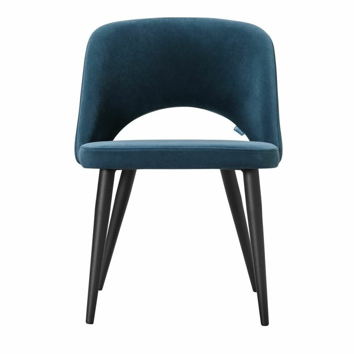 Стул Lars темно-синего цвета с черными ножками - купить Обеденные стулья по цене 10990.0