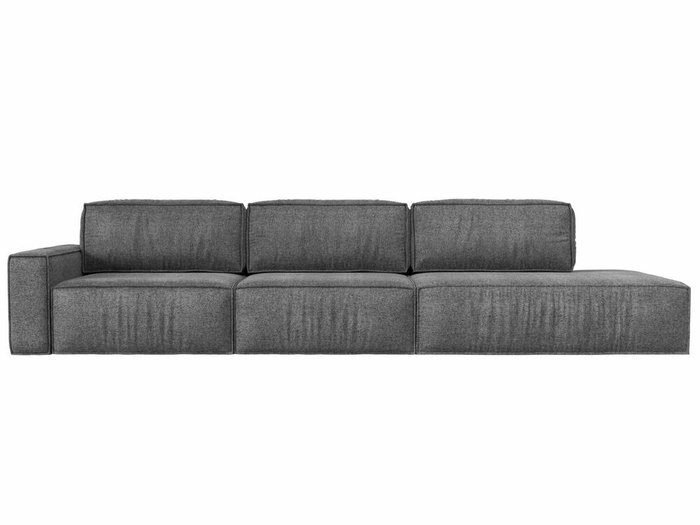 Диван-кровать Прага Модерн Лонг серого цвета подлокотник слева - купить Прямые диваны по цене 98999.0