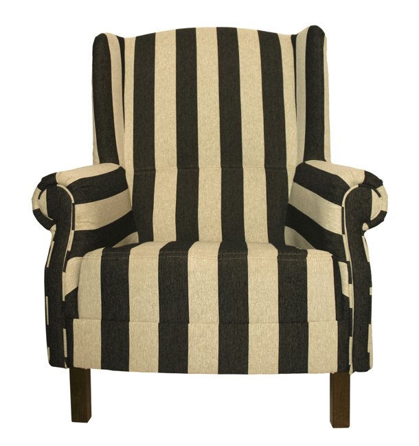 Кресло Французская полоса черно-белого цвета - купить Интерьерные кресла по цене 41600.0