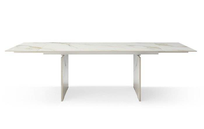 Обеденный раскладной стол Santorini М молочного цвета - лучшие Обеденные столы в INMYROOM