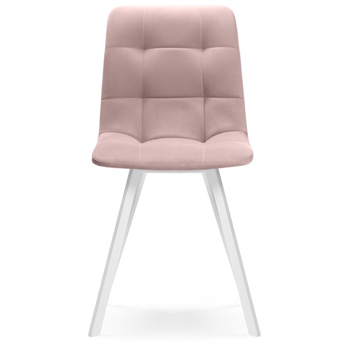 Стул Чилли розового цвета с белыми ножками - купить Обеденные стулья по цене 4190.0