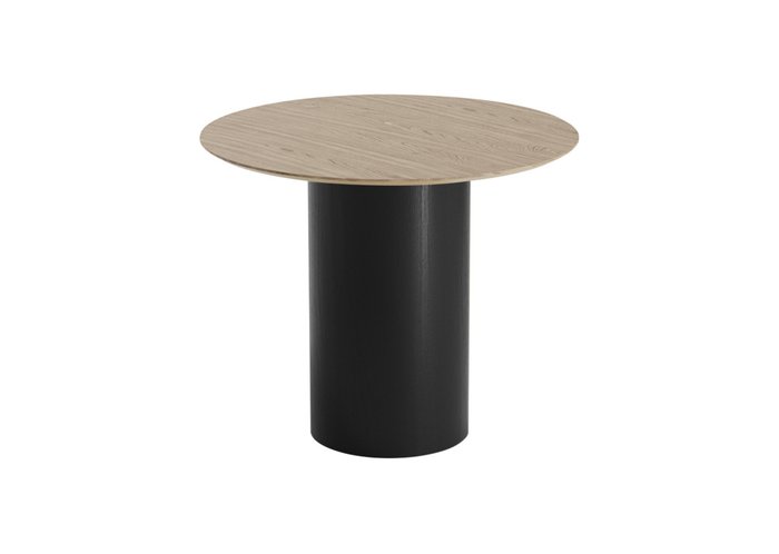 Обеденный стол Type D90 бежево-черного цвета