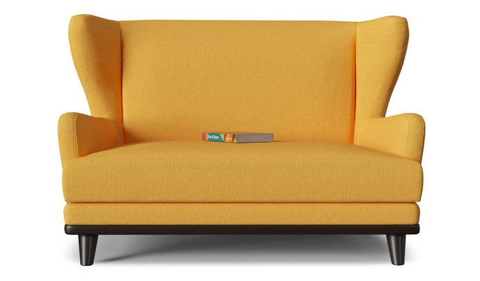 Диван прямой Оскар желтого цвета - купить Прямые диваны по цене 24655.0