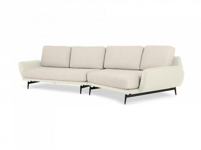 Угловой диван правый Ispani молочно-бежевого цвета - купить Угловые диваны по цене 165420.0