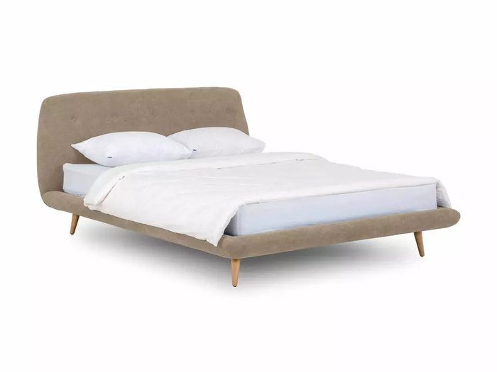 Кровать Loa 160х200 бежевого цвета  - купить Кровати для спальни по цене 75420.0