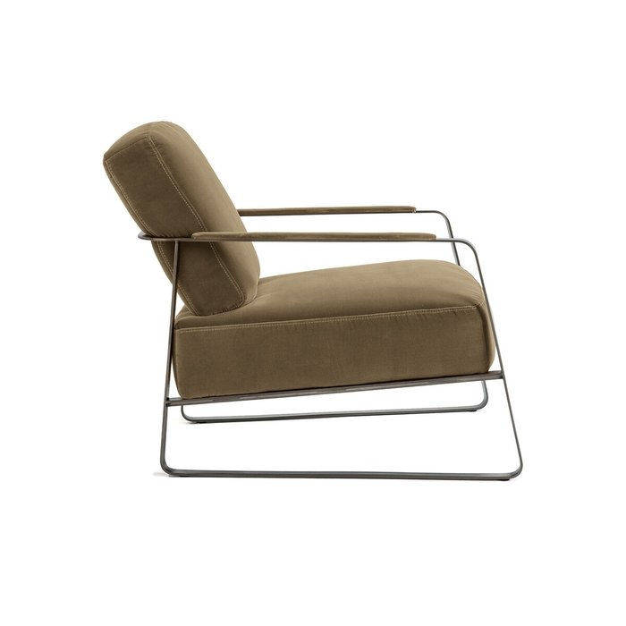 Кресло из велюра Zoleika цвета хаки - лучшие Интерьерные кресла в INMYROOM