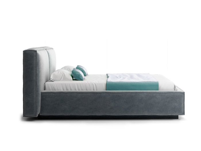 Кровать Verde серого цвета с ортопедическим основанием 140х200 - лучшие Кровати для спальни в INMYROOM
