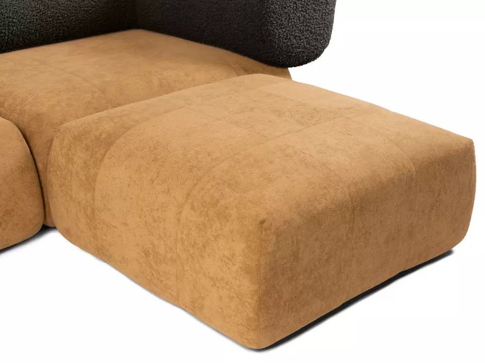 Угловой модульный диван Trevi коричнево-черного цвета - лучшие Угловые диваны в INMYROOM