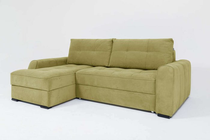 Угловой диван-кровать Soft II зеленого цвета (левый) - купить Угловые диваны по цене 95380.0