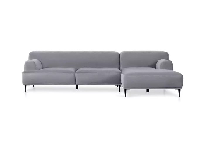 Угловой диван Portofino в обивке из велюра серого цвета - купить Угловые диваны по цене 121680.0