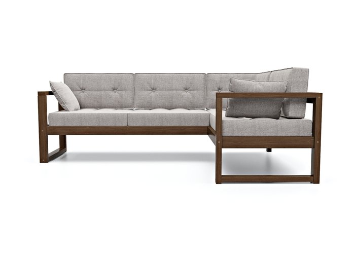 Угловой диван Астер с обивкой из серой рогожки - купить Угловые диваны по цене 49990.0