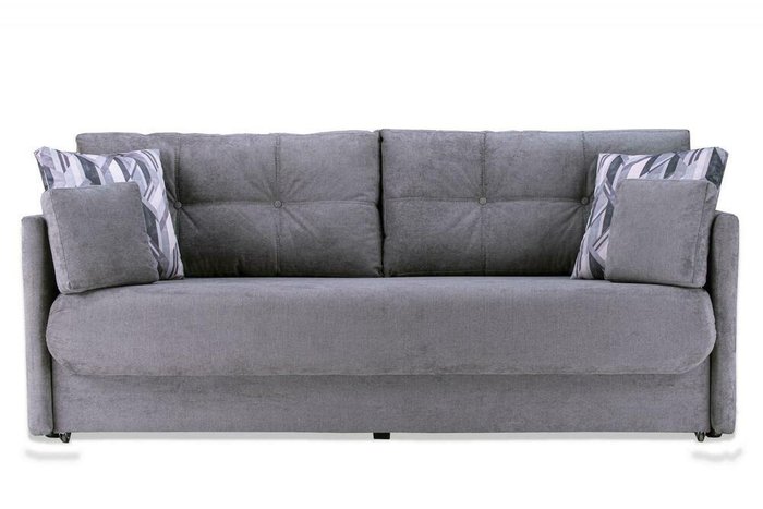 Прямой диван-кровать Эдит серого цвета