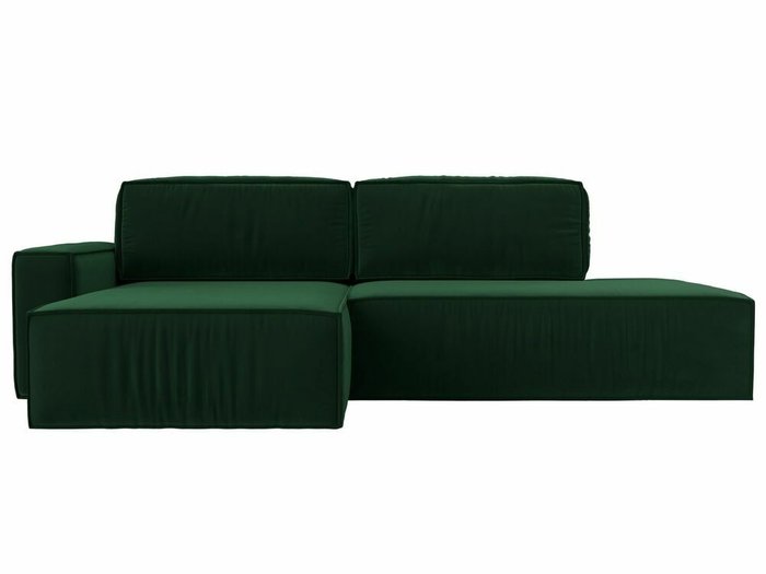 Угловой диван-кровать Прага модерн темно-зеленого цвета левый угол - купить Угловые диваны по цене 81999.0
