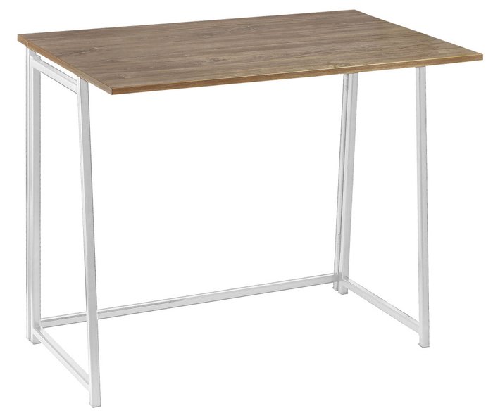 Складной компьютерный стол Skand коричнево-белого цвета
