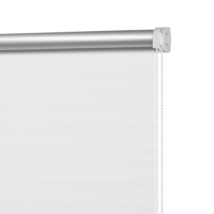 Рулонная штора Миниролл Блэкаут Штрих белого цвета 80x175