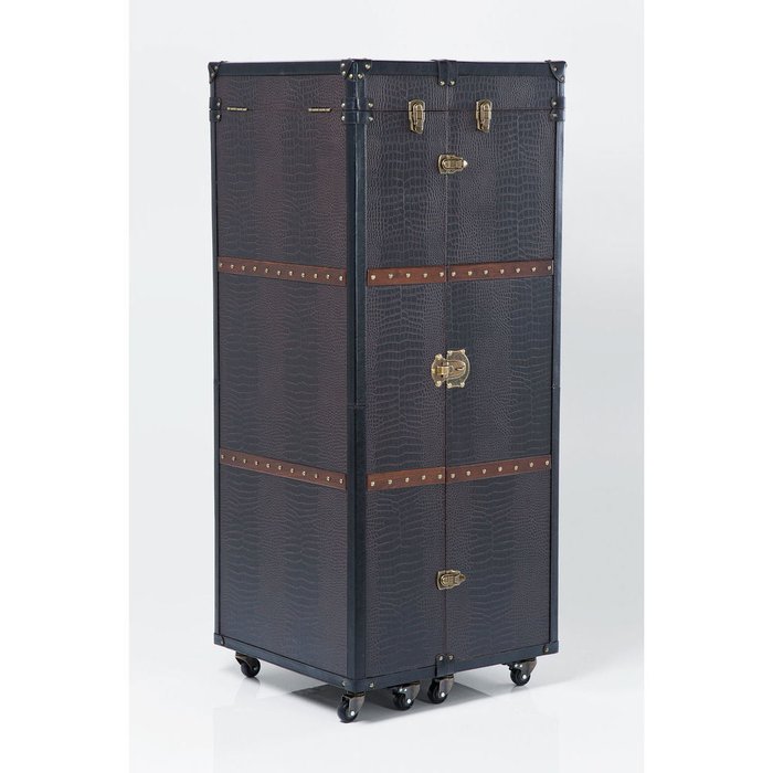 Шкаф-чемодан барный Colonial коричневого цвета - лучшие Винные шкафы в INMYROOM