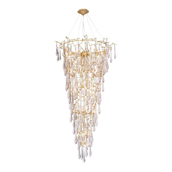 Большая люстра Reina SP34 D1200 Gold Pearl (стекло, цвет прозрачный)