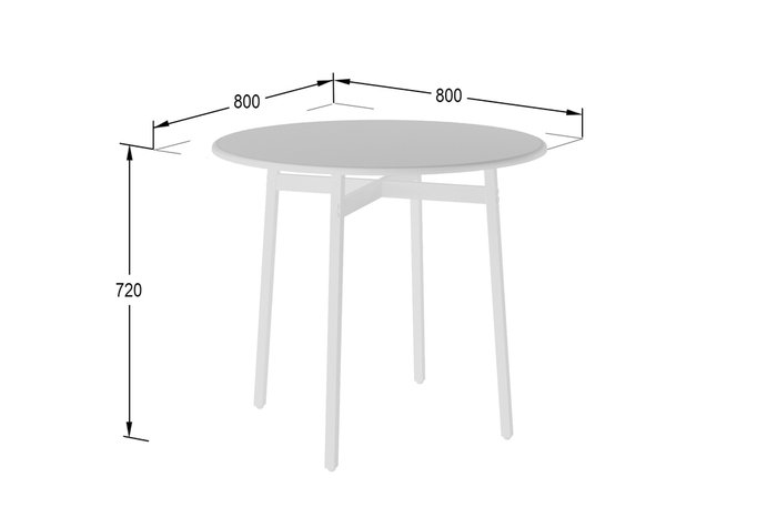 Стол обеденный Медисон белого цвета - купить Обеденные столы по цене 9260.0