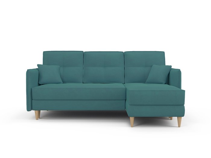 Угловой диван-кровать Дрезден зеленого цвета