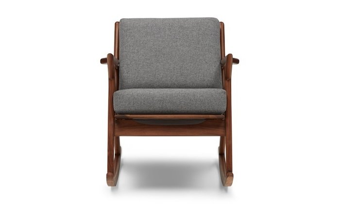 Кресло-качалка серого цвета - купить Интерьерные кресла по цене 63300.0