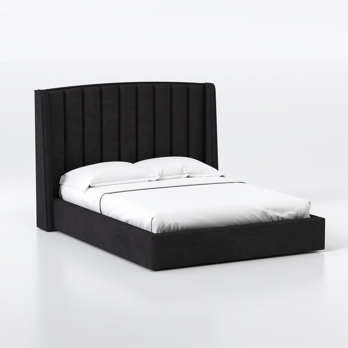 Кровать Lambro 160х200 черного цвета с подъемным механизмом