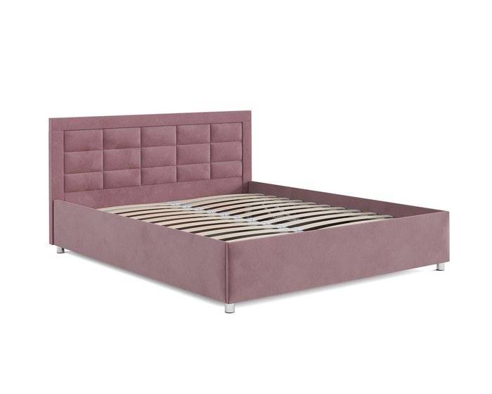 Кровать Версаль 160х190 пудрового цвета с подъемным механизмом (велюр) - лучшие Кровати для спальни в INMYROOM