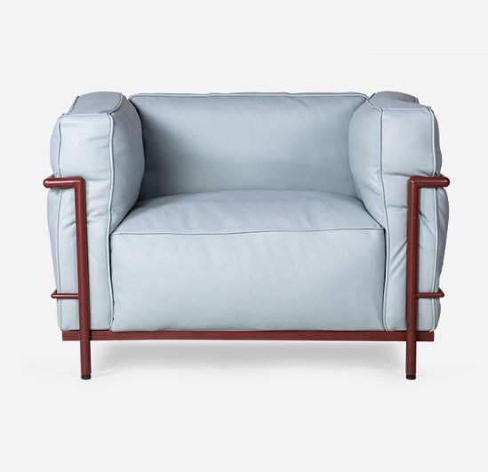 Кресло из натуральной кожи голубого цвета - купить Интерьерные кресла по цене 62887.0